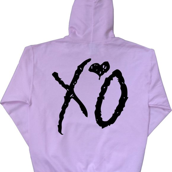 The Weeknd Hoodie XO Design Pink (Black Print) - Picture 2 of 2